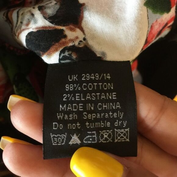 Hell Bunny Floral Pinup Fit Flare Dress Size XS - Picture 4 of 4